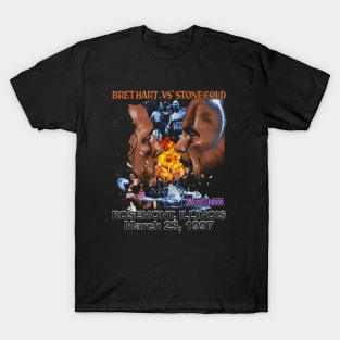 Bret Hart Vs. Stone Cold Steve Austin Wrestlemania 13 T-Shirt